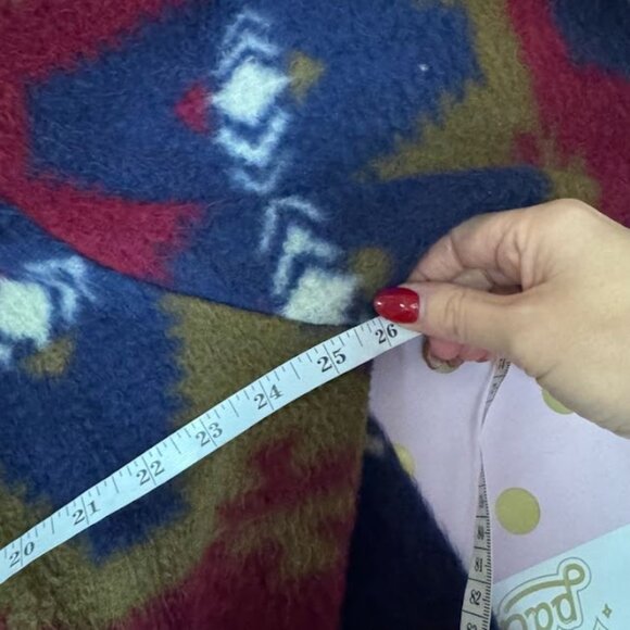 Vintage Forever Young Southwestern Aztec Pattern Fleece Cardigan Coat Size 2X - Picture 11 of 12